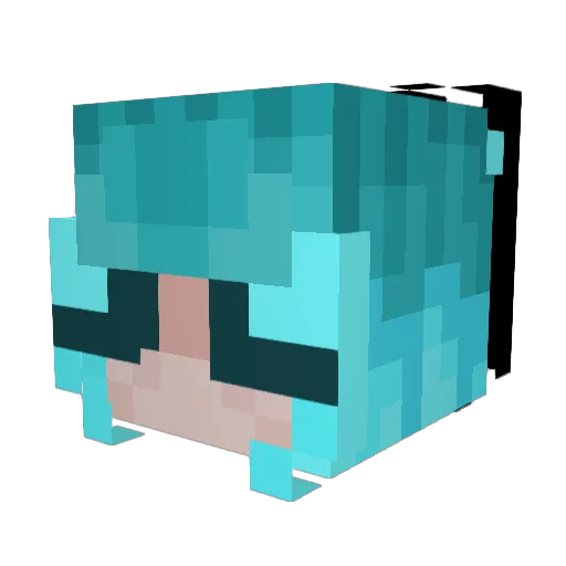 _Moxile_ Minecraft avatar head, 3D render