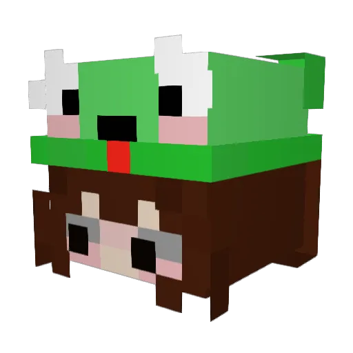 _Moxis Minecraft avatar head, 3D render