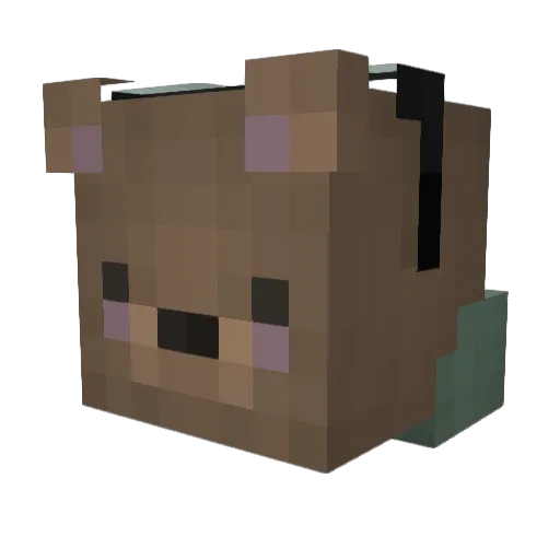 _MrBear_ Minecraft avatar head, 3D render