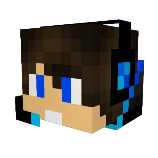 _MrElectro_ Minecraft avatar head, 3D render