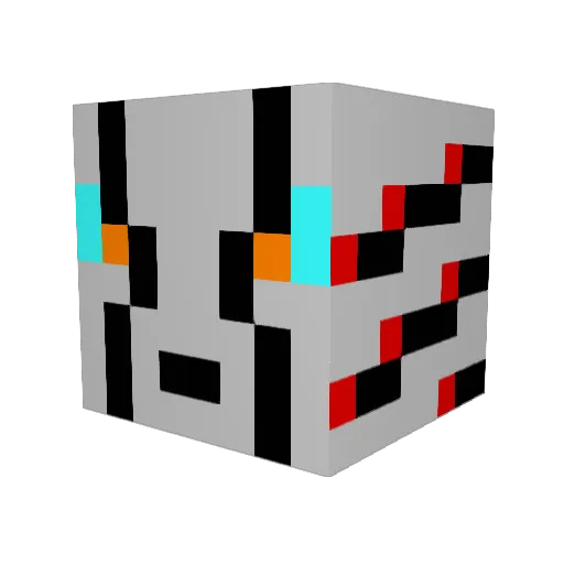 _MrInfinity_ Minecraft avatar head, 3D render