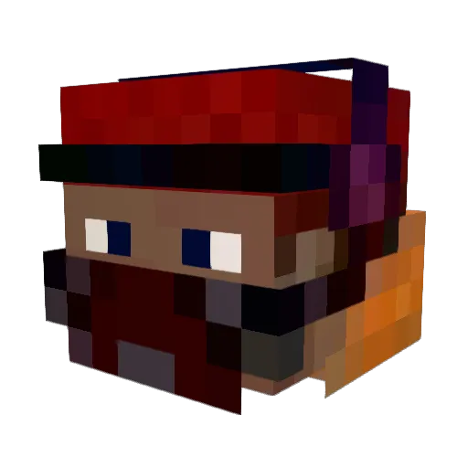 _MrKostya_ Minecraft avatar head, 3D render