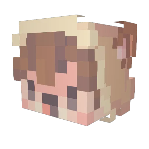 _MrMarionette_ Minecraft avatar head, 3D render