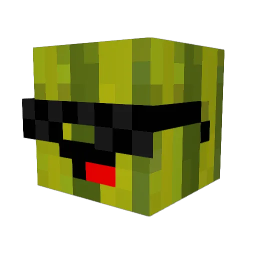 _MrMelon_ Minecraft avatar head, 3D render