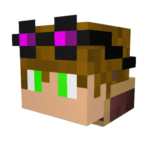 _MrNegotiv_ Minecraft avatar head, 3D render