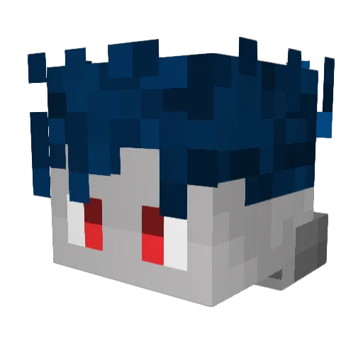 _MrNightmare Minecraft avatar head, 3D render