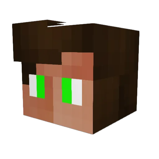 _Mr_Creeper1421_ Minecraft avatar head, 3D render