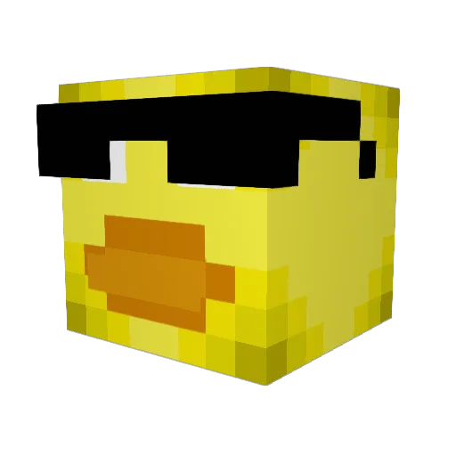 _Mr_Duck Minecraft avatar head, 3D render