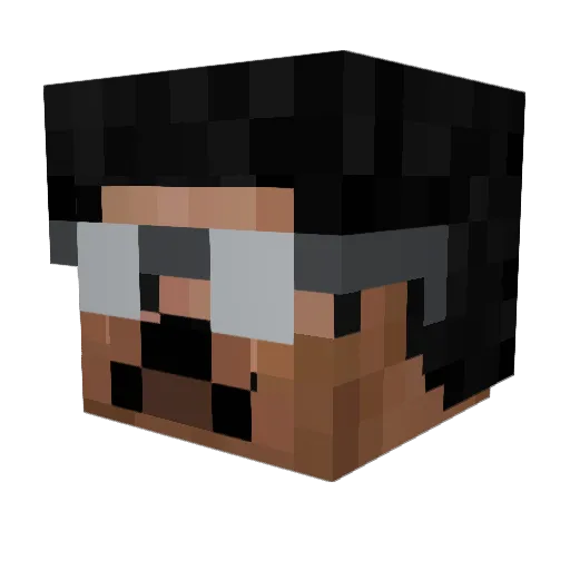_Mr_Mustach1o_ Minecraft avatar head, 3D render