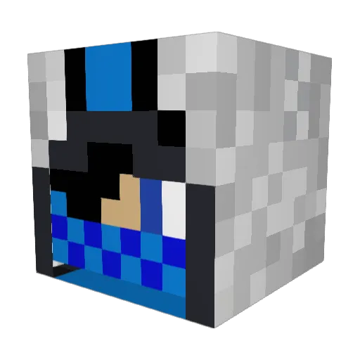 _Mr_Rich_ Minecraft avatar head, 3D render