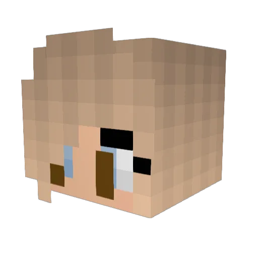 _Mrs_ Minecraft avatar head, 3D render
