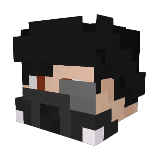 _MurderGhost_ Minecraft avatar head, 3D render