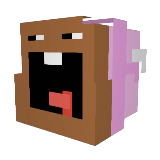 _MyFeD_ Minecraft avatar head, 3D render