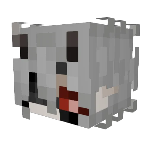 _Mydei Minecraft avatar head, 3D render