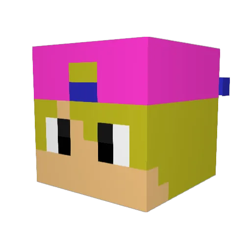_Myori_ Minecraft avatar head, 3D render