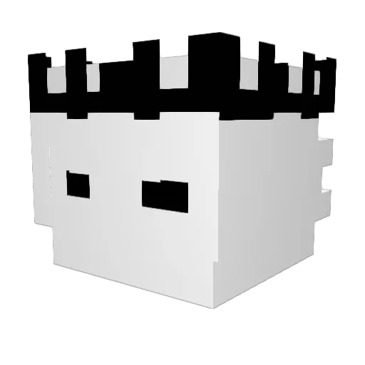 _N0maad_ Minecraft avatar head, 3D render