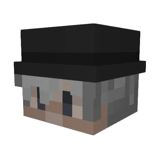 _N1GHTMAR3 Minecraft avatar head, 3D render