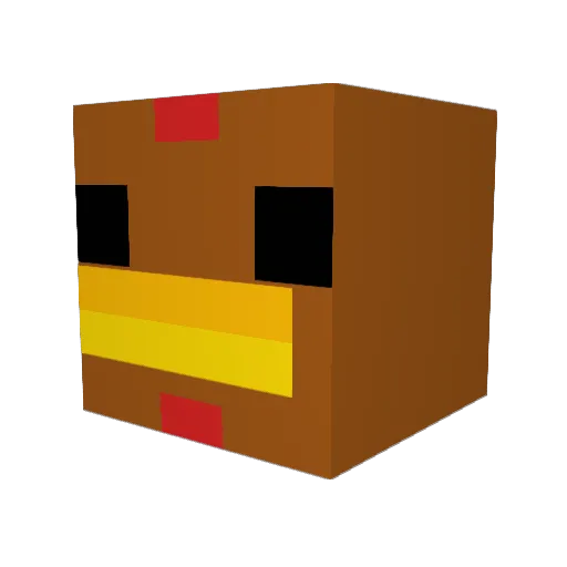 _NHL_2 Minecraft avatar head, 3D render