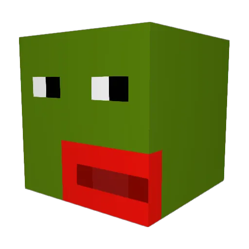 _NOOLD Minecraft avatar head, 3D render
