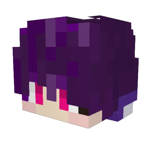 _NO__1 Minecraft avatar head, 3D render