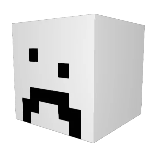 _NULL_NULL_ Minecraft avatar head, 3D render