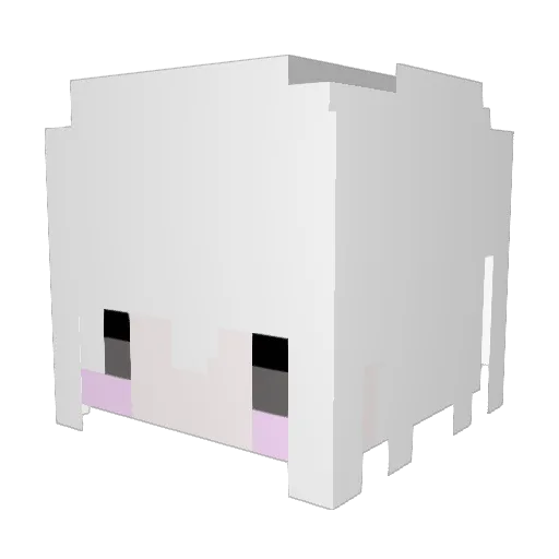 _Nachu Minecraft avatar head, 3D render