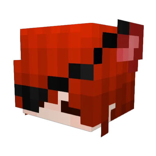_Nadie Minecraft avatar head, 3D render