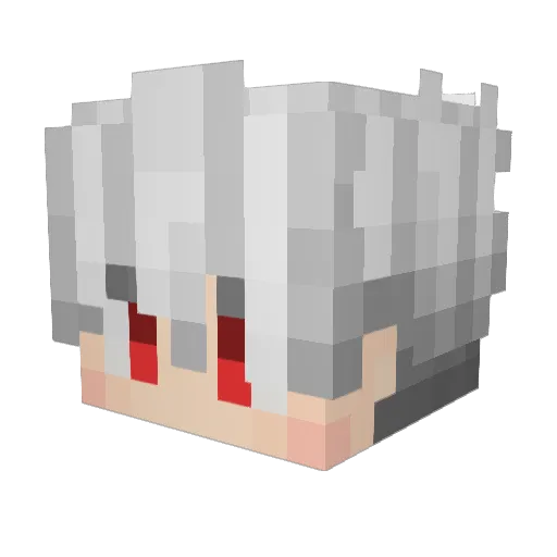 _Nagumo_ Minecraft avatar head, 3D render