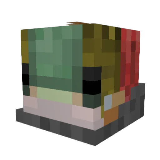 _Nalta Minecraft avatar head, 3D render