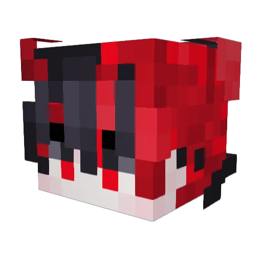 _Narci Minecraft avatar head, 3D render