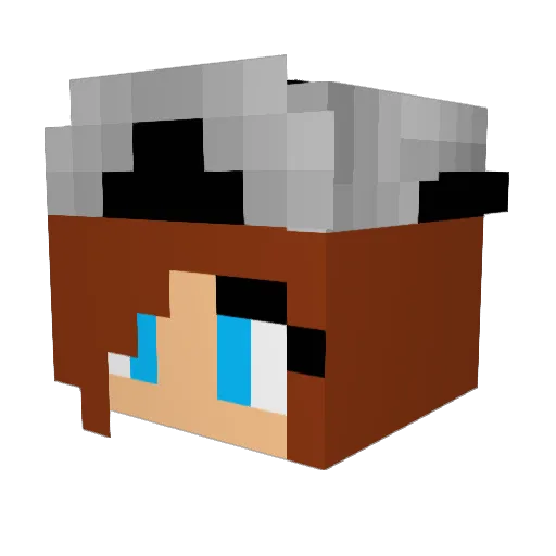 _Nastena_Go_ Minecraft avatar head, 3D render