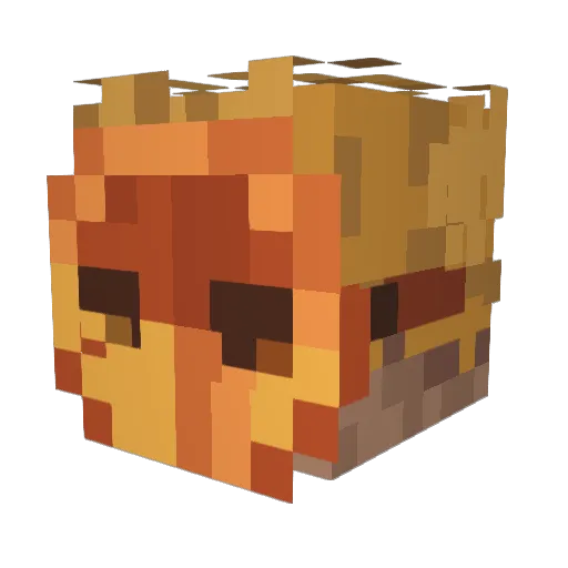 _Nataniel_S Minecraft avatar head, 3D render