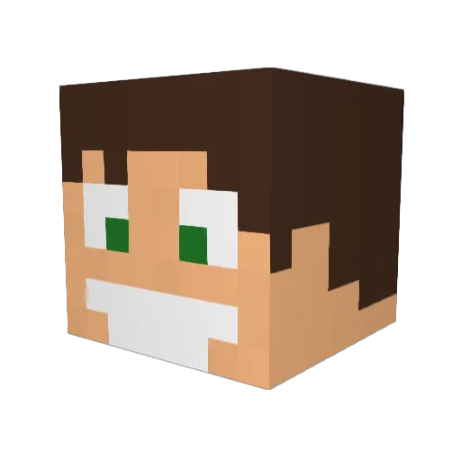 _Nath Minecraft avatar head, 3D render