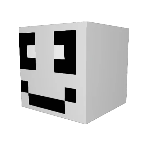 _Nazo_01 Minecraft avatar head, 3D render