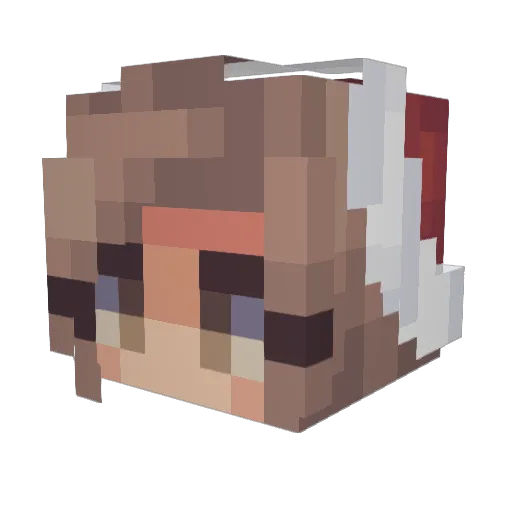 _Nebelfuchs_ Minecraft avatar head, 3D render