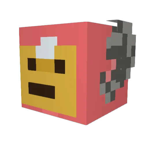 _Necht0_ Minecraft avatar head, 3D render