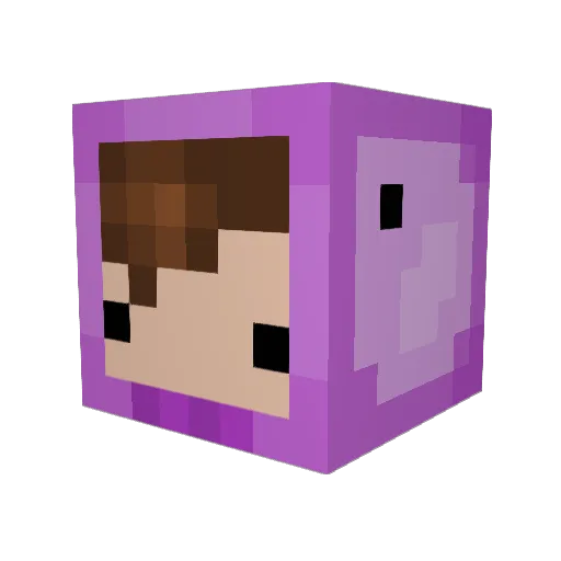 _Nedac Minecraft avatar head, 3D render
