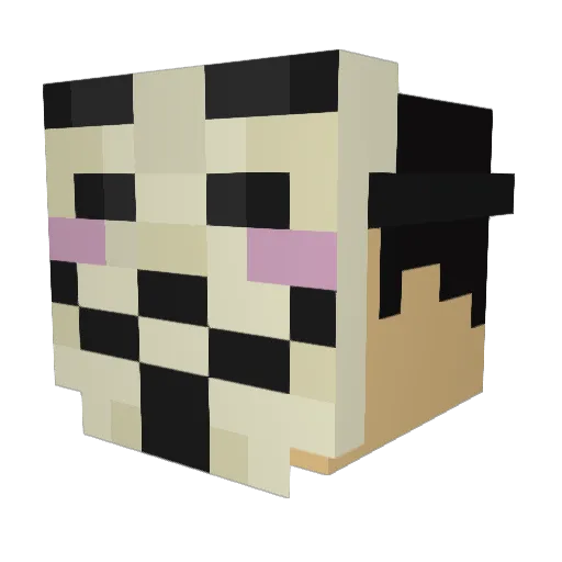 _Negan_ Minecraft avatar head, 3D render