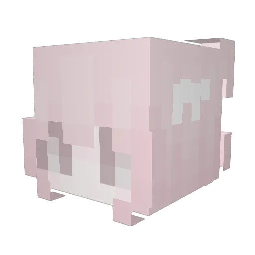 _Negev Minecraft avatar head, 3D render