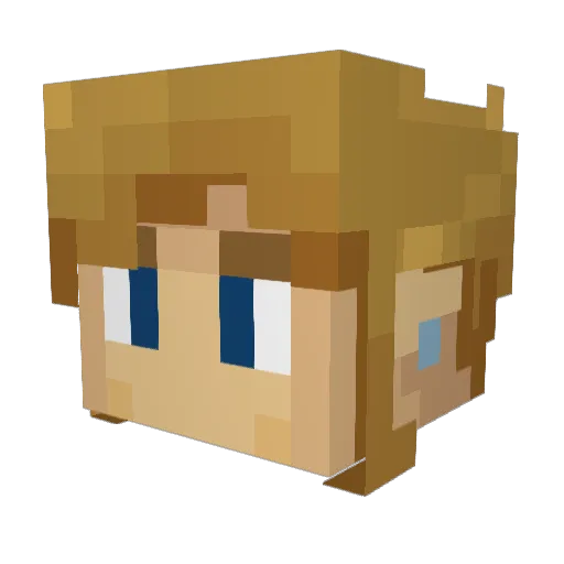 _Negundo_ Minecraft avatar head, 3D render