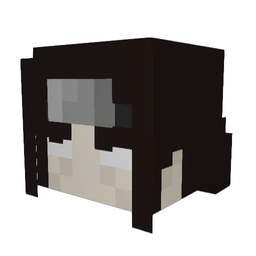 _Nejii_ Minecraft avatar head, 3D render