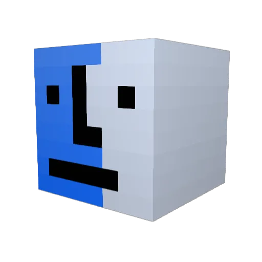 _Nekiy Minecraft avatar head, 3D render