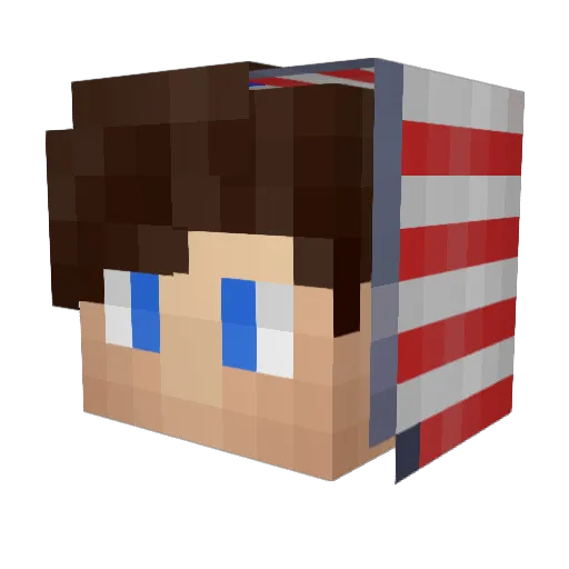 _NekoKun_ Minecraft avatar head, 3D render