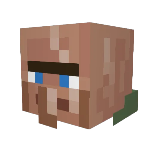 _Nelm_ Minecraft avatar head, 3D render