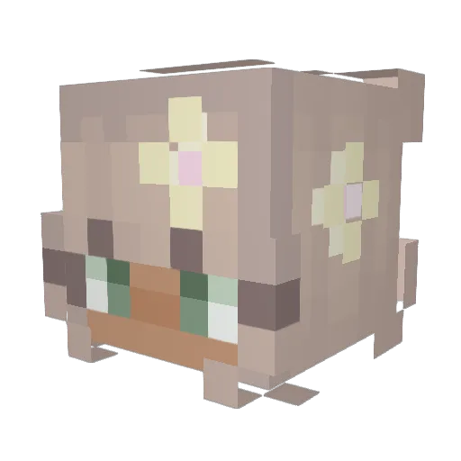 _NeonOrangeDemon Minecraft avatar head, 3D render