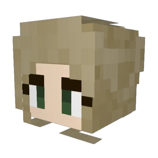 _Neppu_ Minecraft avatar head, 3D render