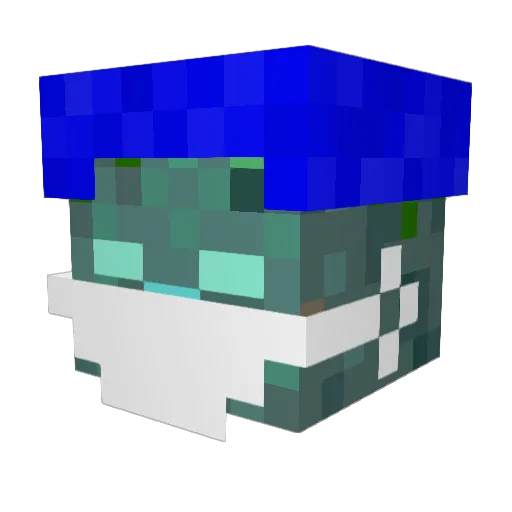 _Neptunium_ Minecraft avatar head, 3D render