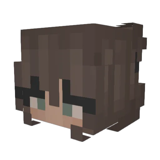 _Neska Minecraft avatar head, 3D render