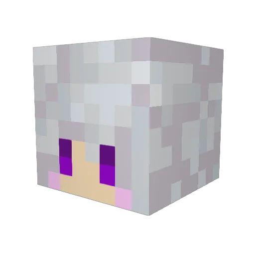 _NesnE_ Minecraft avatar head, 3D render