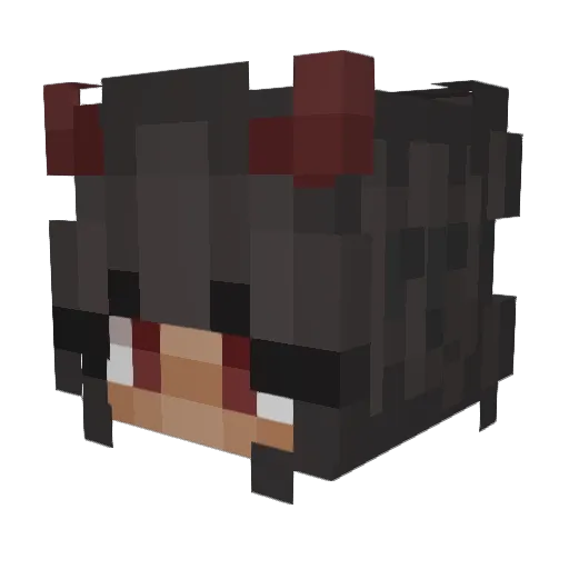 _Nessa01 Minecraft avatar head, 3D render